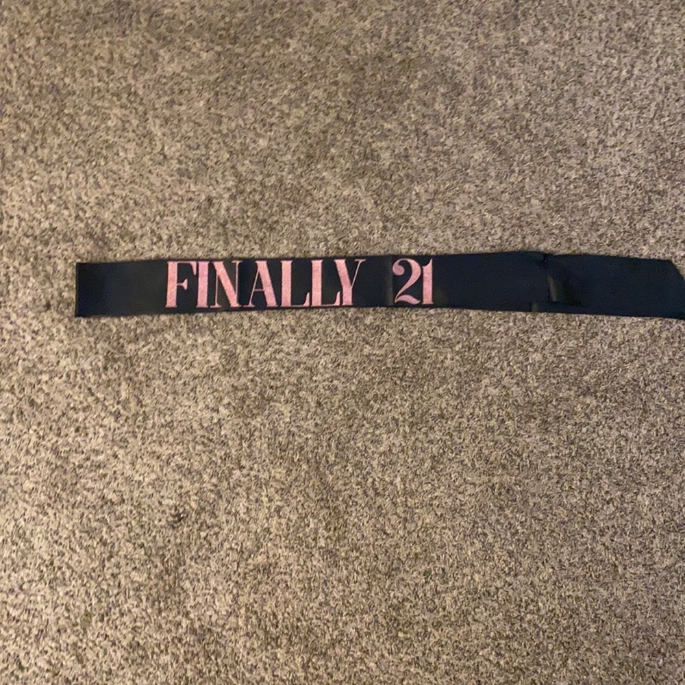 21st birthday sash